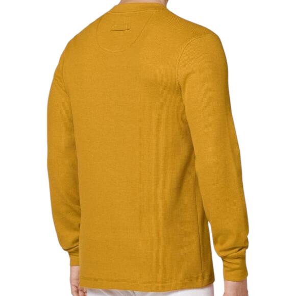 Lot 2 Jockey Yellow Waffle Henley Long Sleeve Top, M - Picture 9 of 9